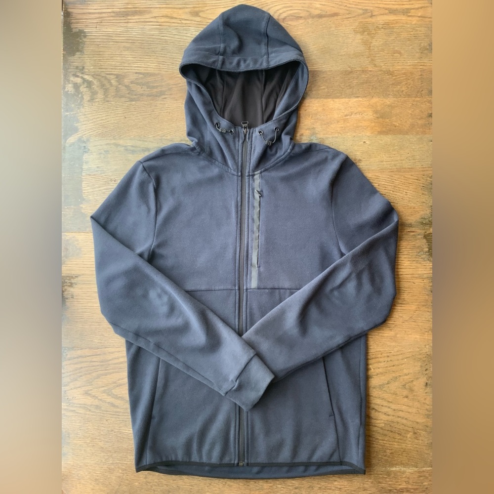 H&M Men’s Sporty Hooded Jacket Navy Blue Small